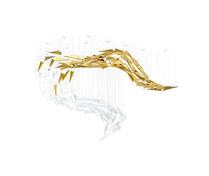 Galaxy Breeze Meteor Shower Crystal Spiral Chandelier