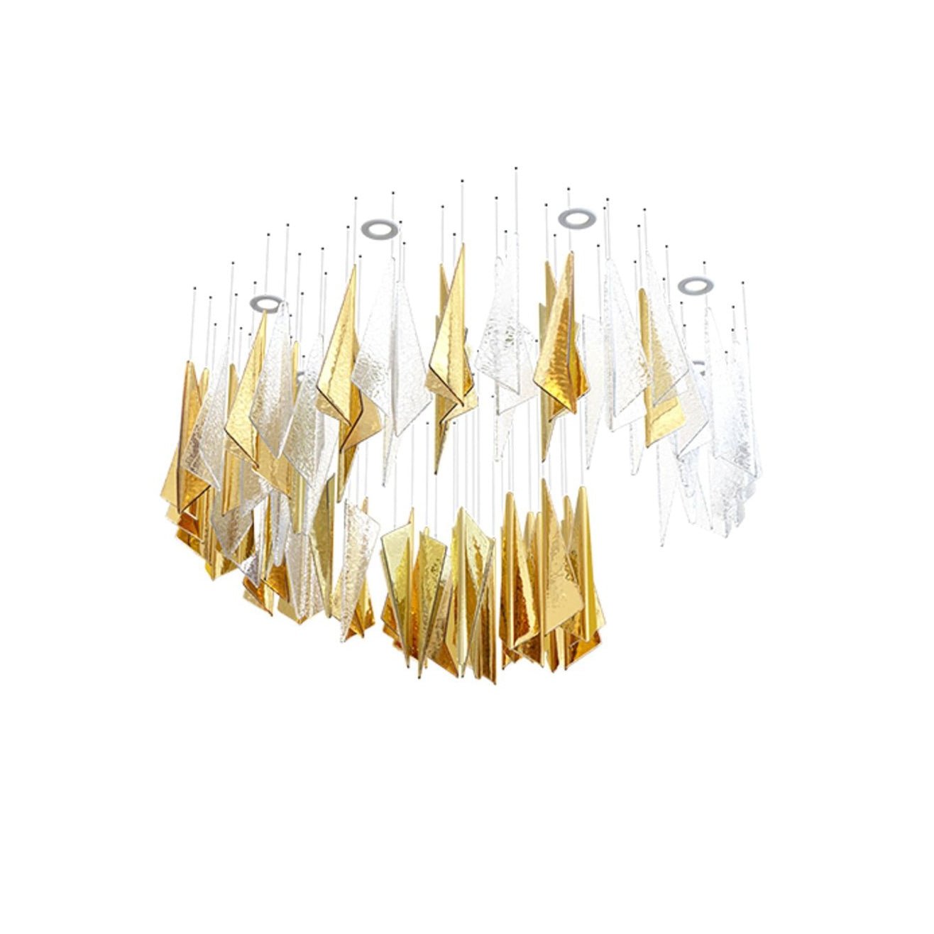 Galaxy Breeze Meteor Shower Crystal Spiral Chandelier