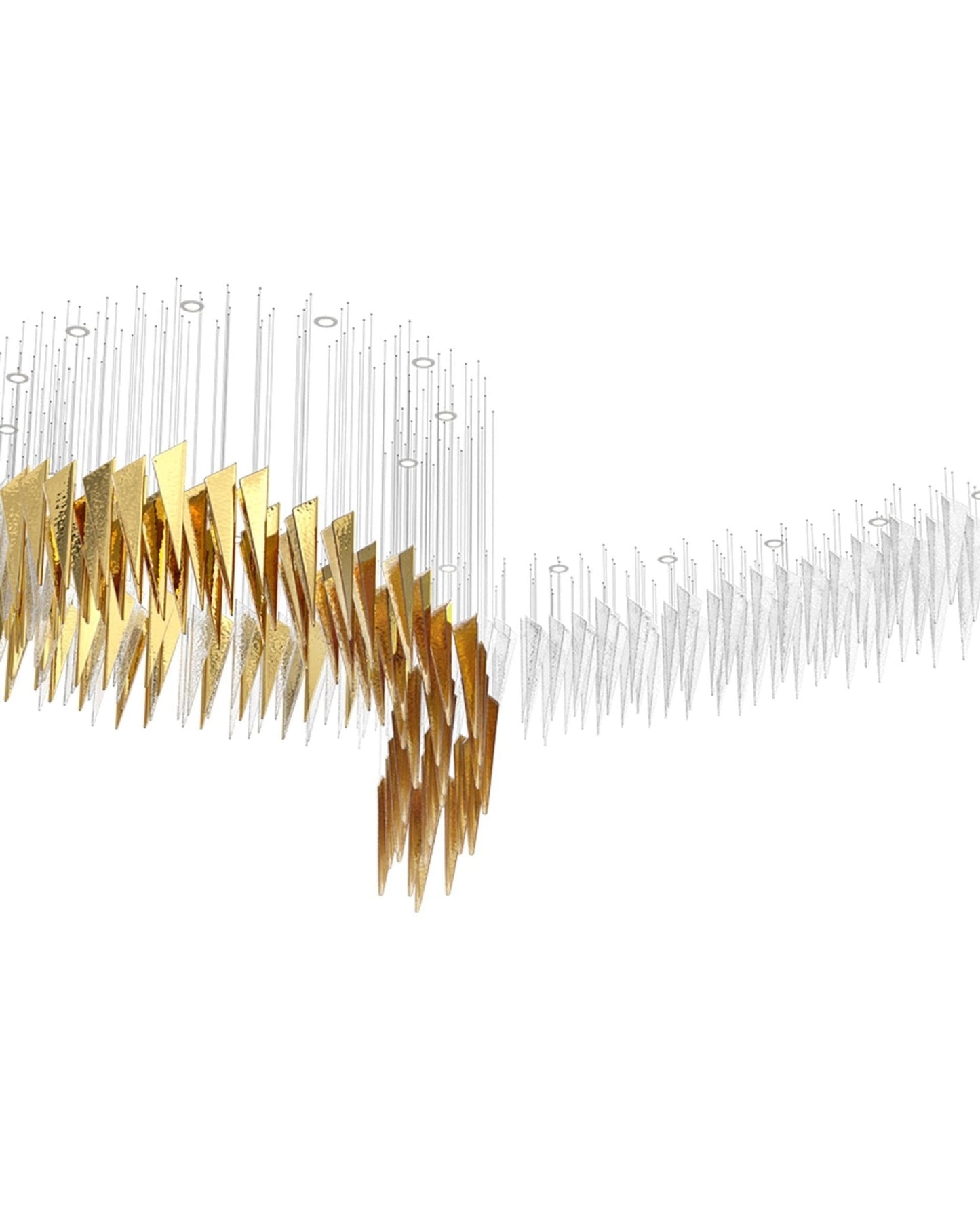 Galaxy Breeze Meteor Shower Crystal Spiral Chandelier