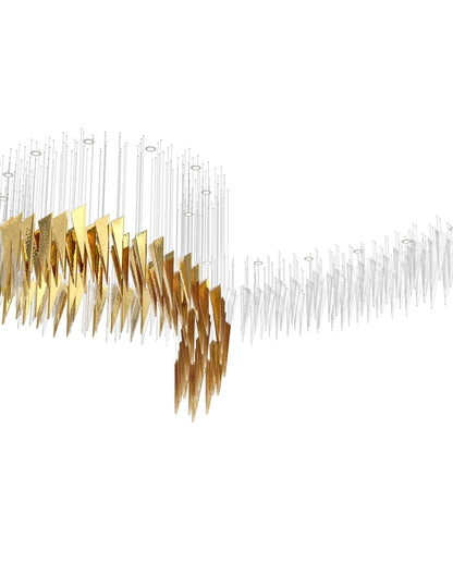 Galaxy Breeze Meteor Shower Crystal Spiral Chandelier