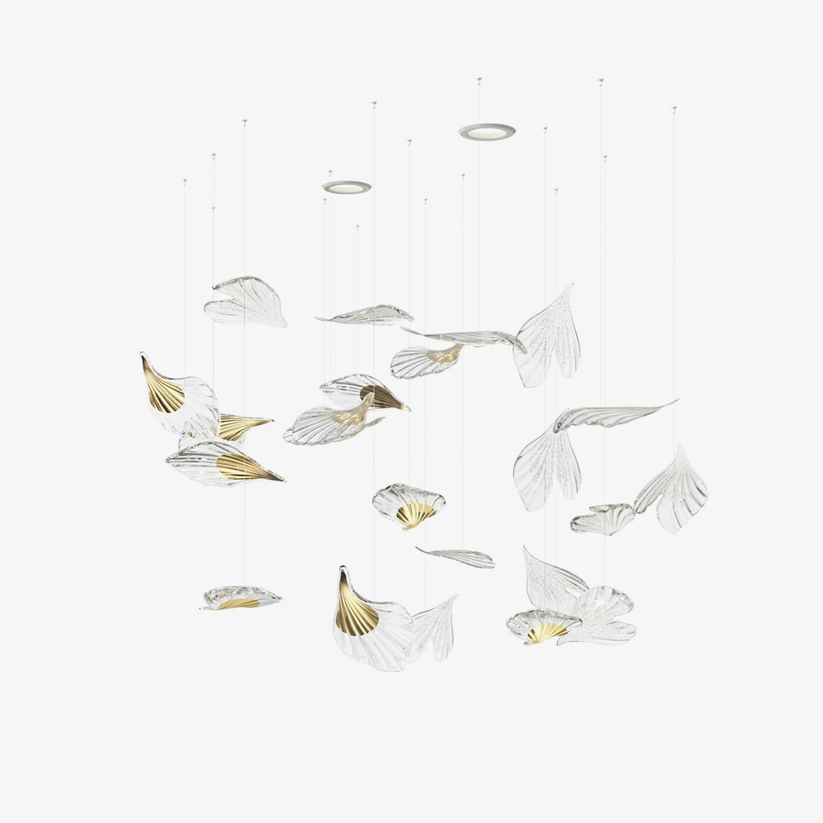 Galaxy Breezeleaf Meteor Shower Crystal Spiral Chandelier