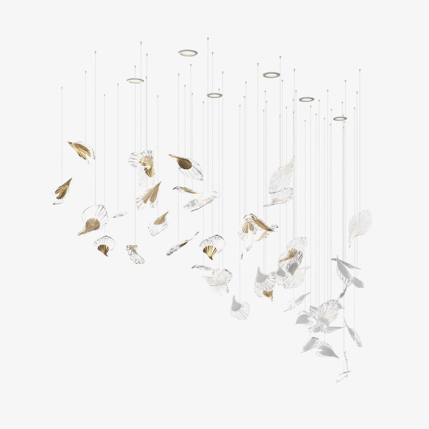 Galaxy Breezeleaf Meteor Shower Crystal Spiral Chandelier
