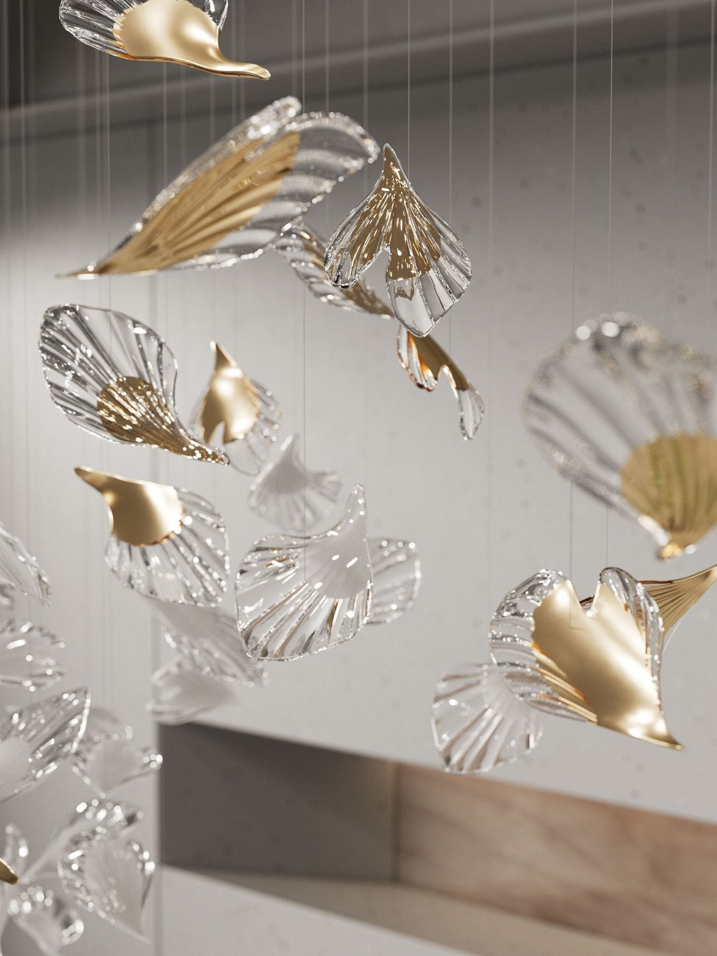 Galaxy Breezeleaf Meteor Shower Crystal Spiral Chandelier
