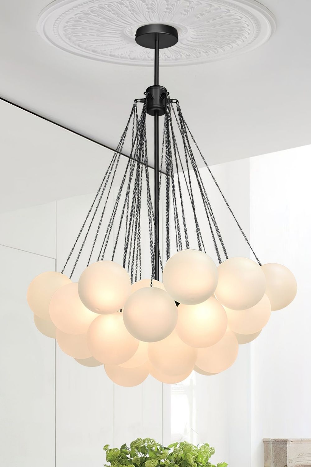 Bubble Glass Chandelier - view 4 | morylighting
