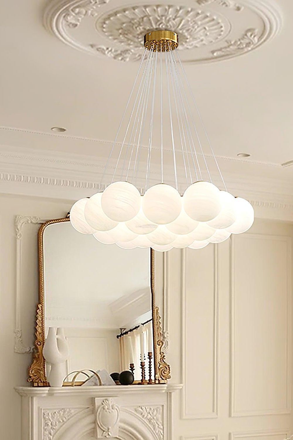 Bubble Glass Cluster Chandelier - view 4 | morylighting