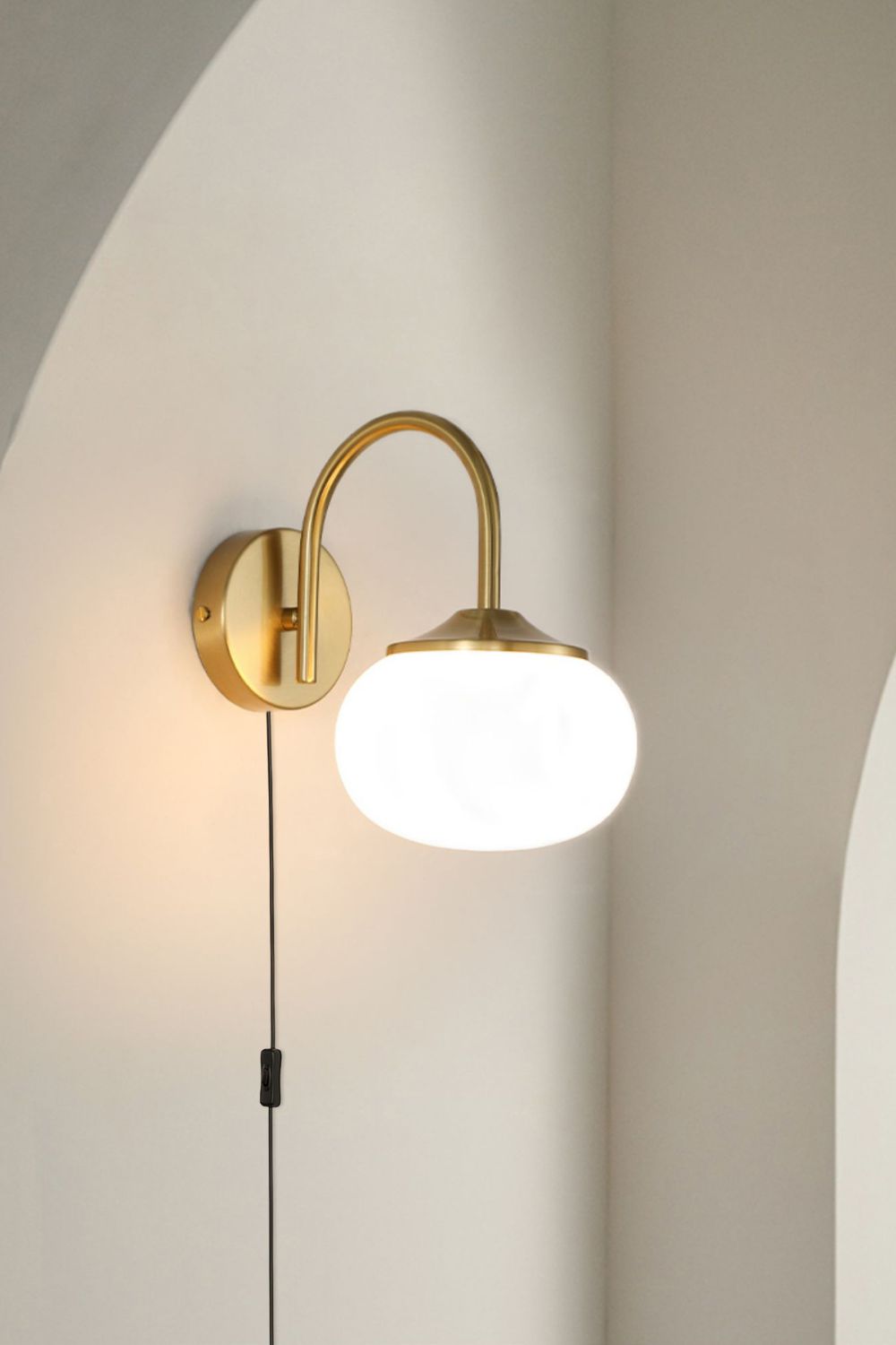 Bubble Glass Marshmallow Sconce Plug Version - view 3 | morylighting