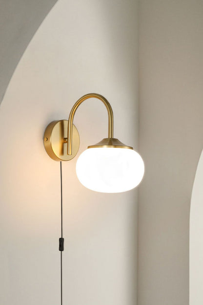 Bubble Glass Marshmallow Sconce Plug Version - view 3 | morylighting