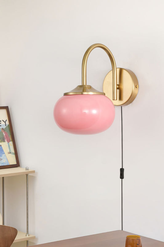 Bubble Glass Marshmallow Sconce Plug Version - view 2 | morylighting