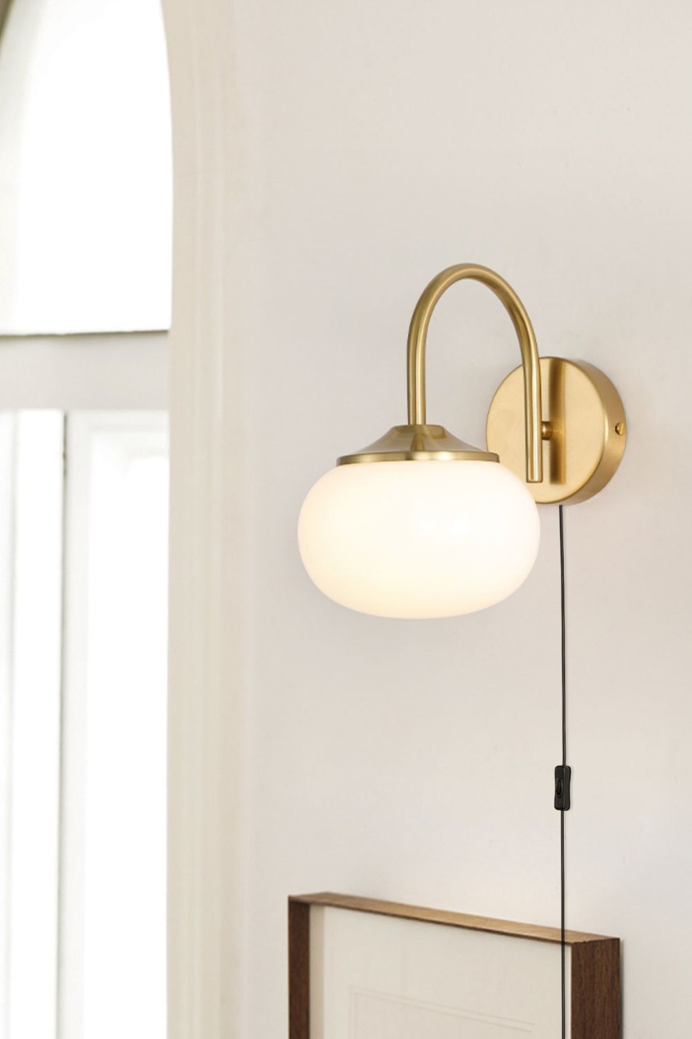 Bubble Glass Marshmallow Sconce Plug Version - view 5 | morylighting