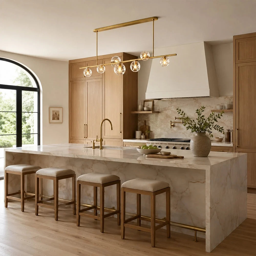 Bubble Glass Linear Chandelier