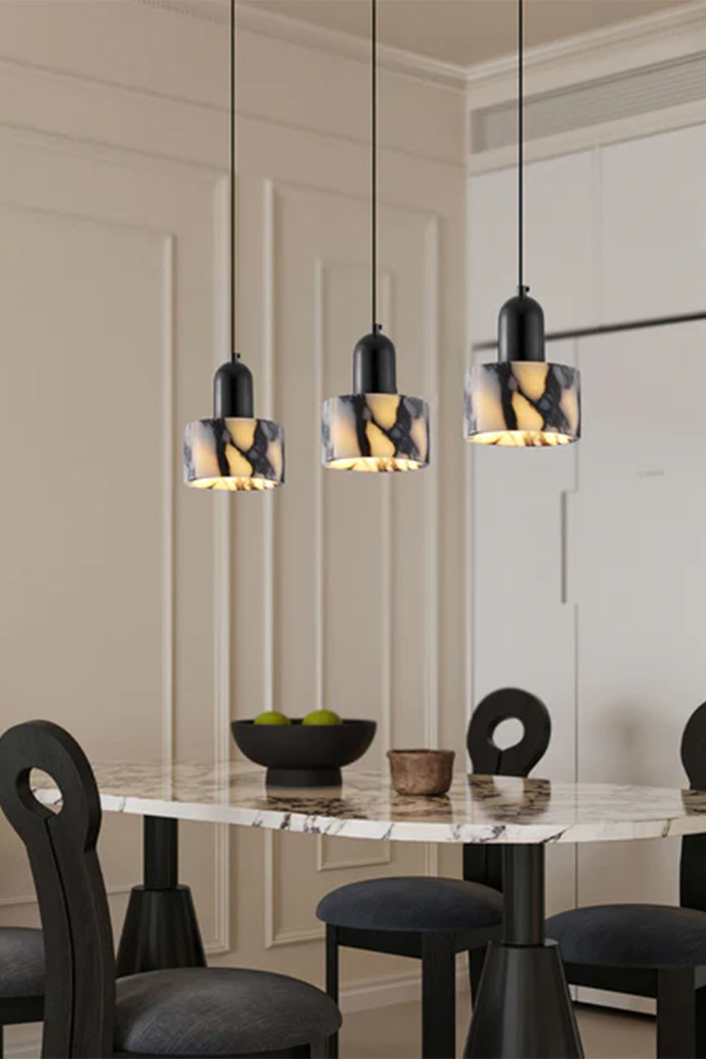 Bulgari Luxury Stone Pendant Light - view 3 | morylighting