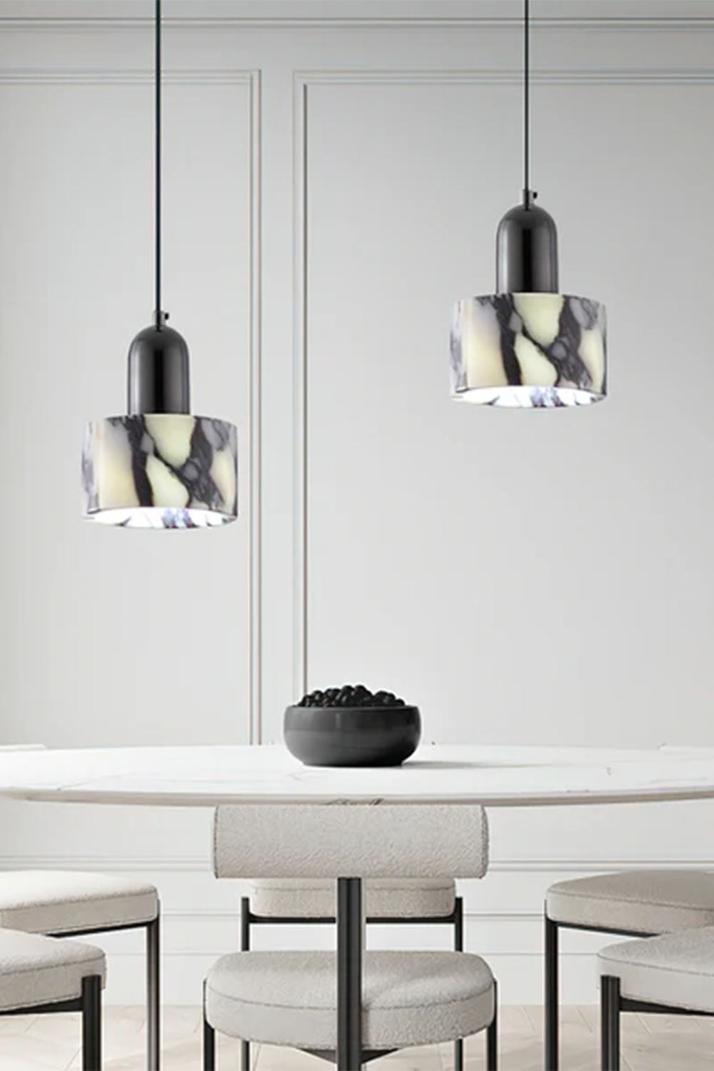 Bulgari Luxury Stone Pendant Light - view 6 | morylighting
