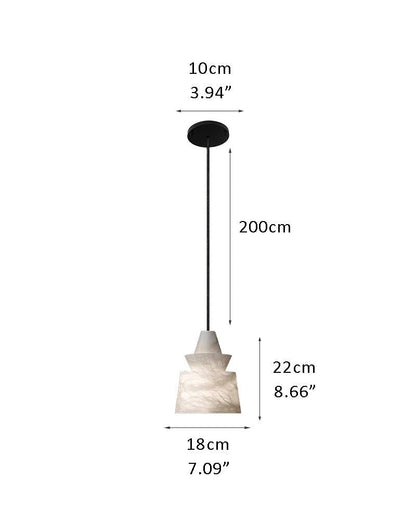 Brianna Alabaster Dining Table Pendant Modern Stacked Conical Pendant Light