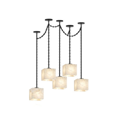Cascade Chain Cube Chandelier