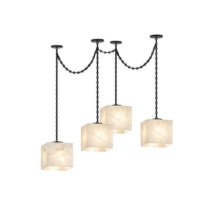 Cascade Chain Cube Chandelier