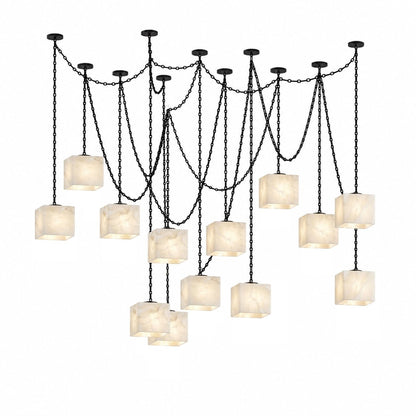 Cascade Chain Cube Chandelier