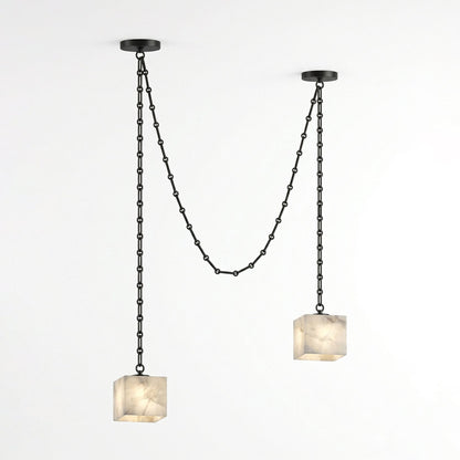 Cascade Chain Cube Chandelier