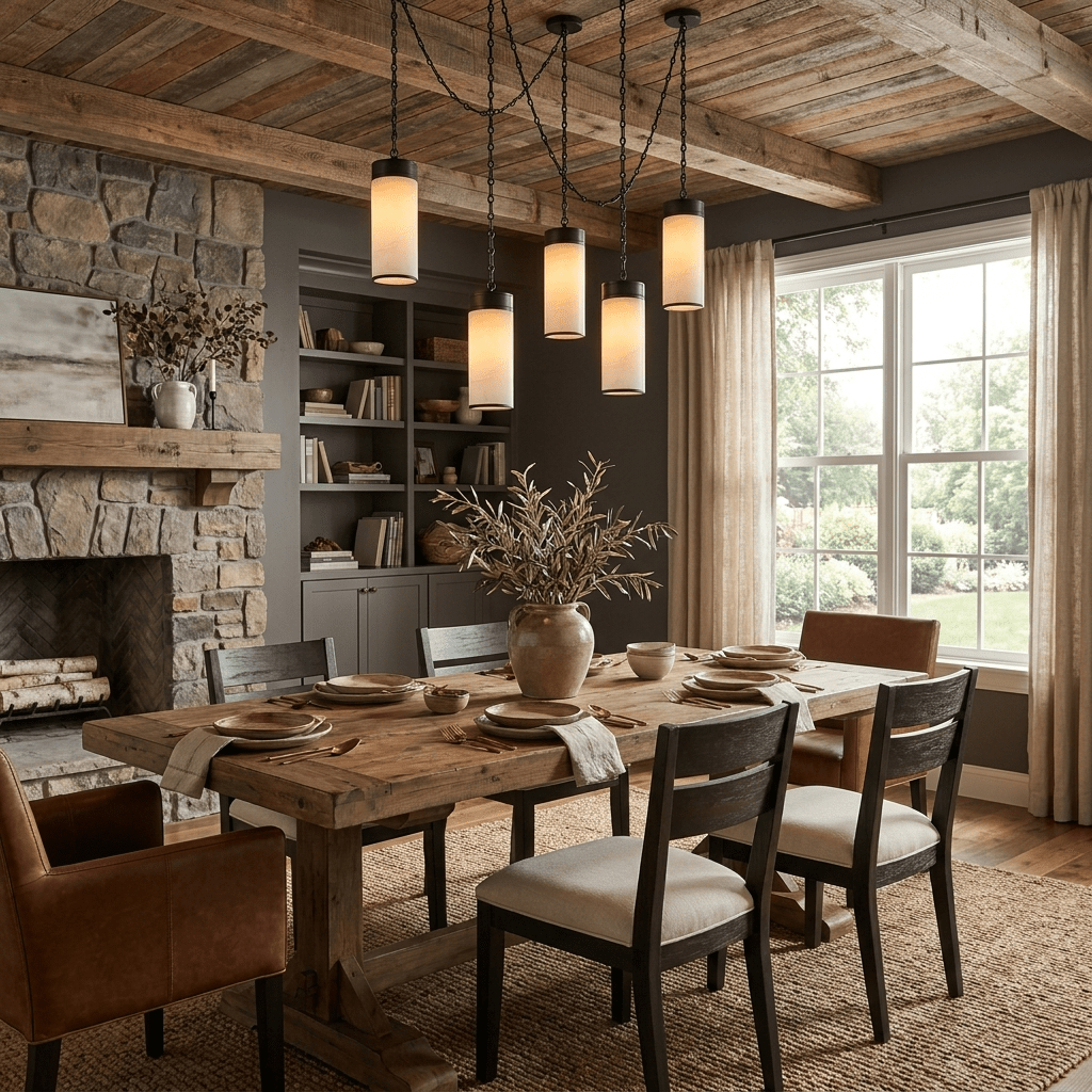 Cascading Chain Cylinder Chandelier