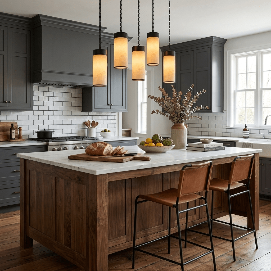 Cascading Chain Cylinder Chandelier