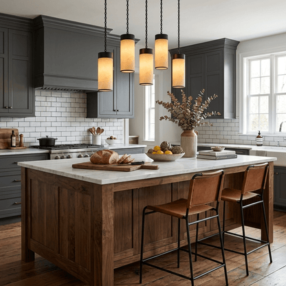 Cascading Chain Cylinder Chandelier