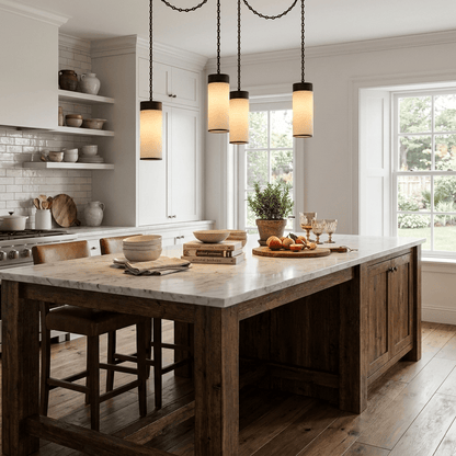 Cascading Chain Cylinder Chandelier