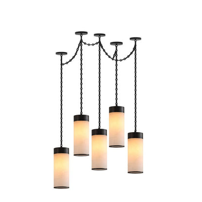 Cascading Chain Cylinder Chandelier