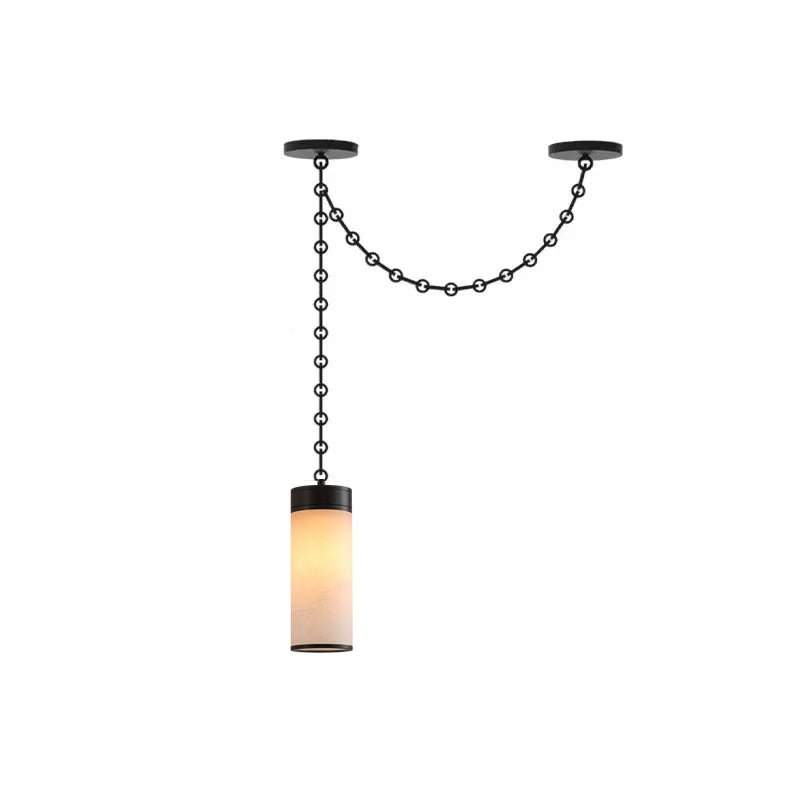 Cascading Chain Cylinder Chandelier