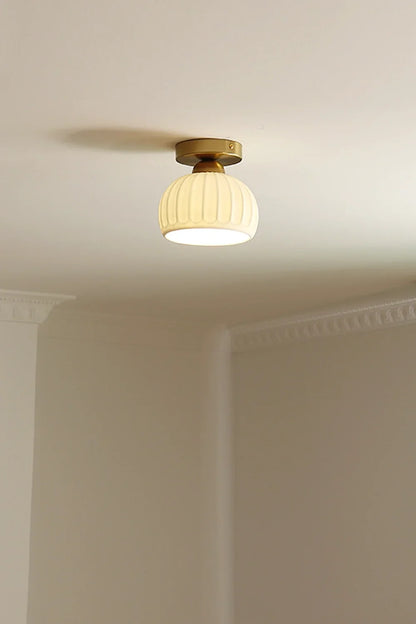 Ceramic Brass Ceiling Light - view 2 | morylighting