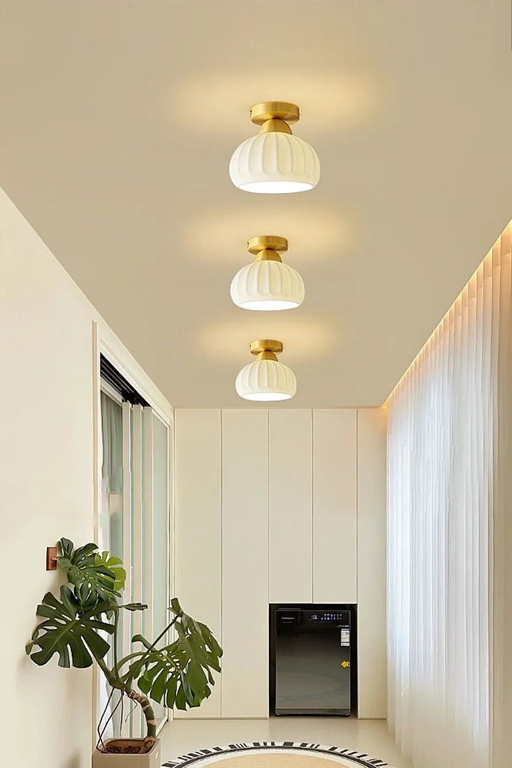 Ceramic Brass Ceiling Light - view 5 | morylighting