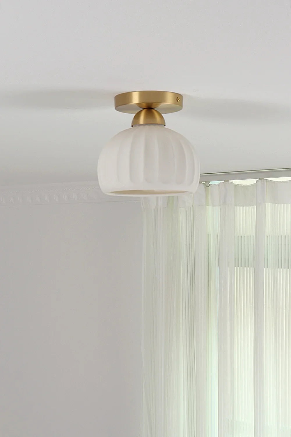Ceramic Brass Ceiling Light - view 9 | morylighting