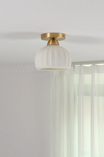 Ceramic Brass Ceiling Light - view 9 | morylighting