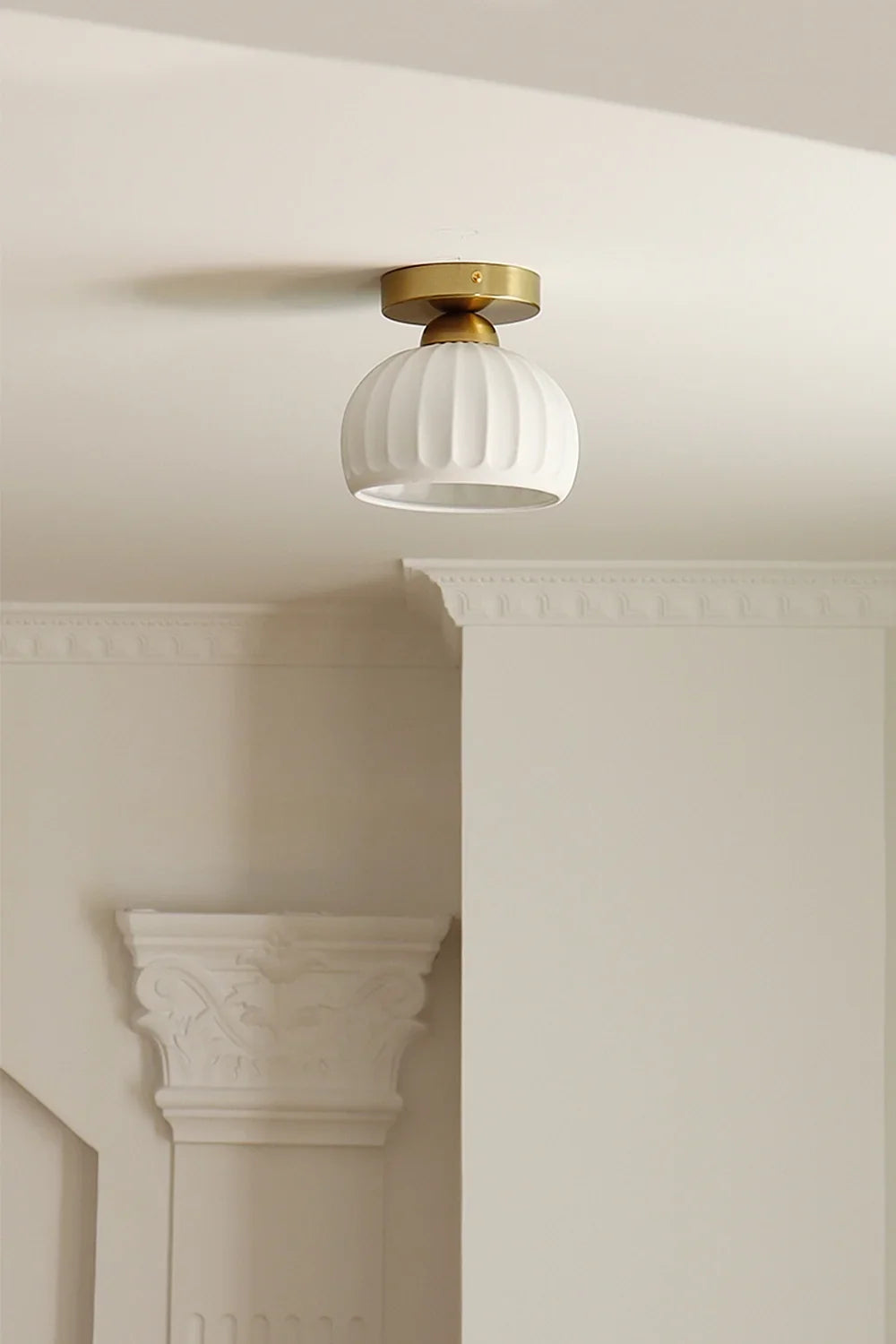 Ceramic Brass Ceiling Light - view 10 | morylighting