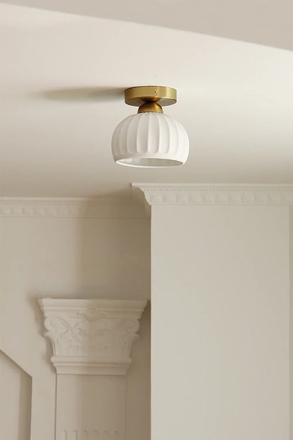 Ceramic Brass Ceiling Light - view 10 | morylighting