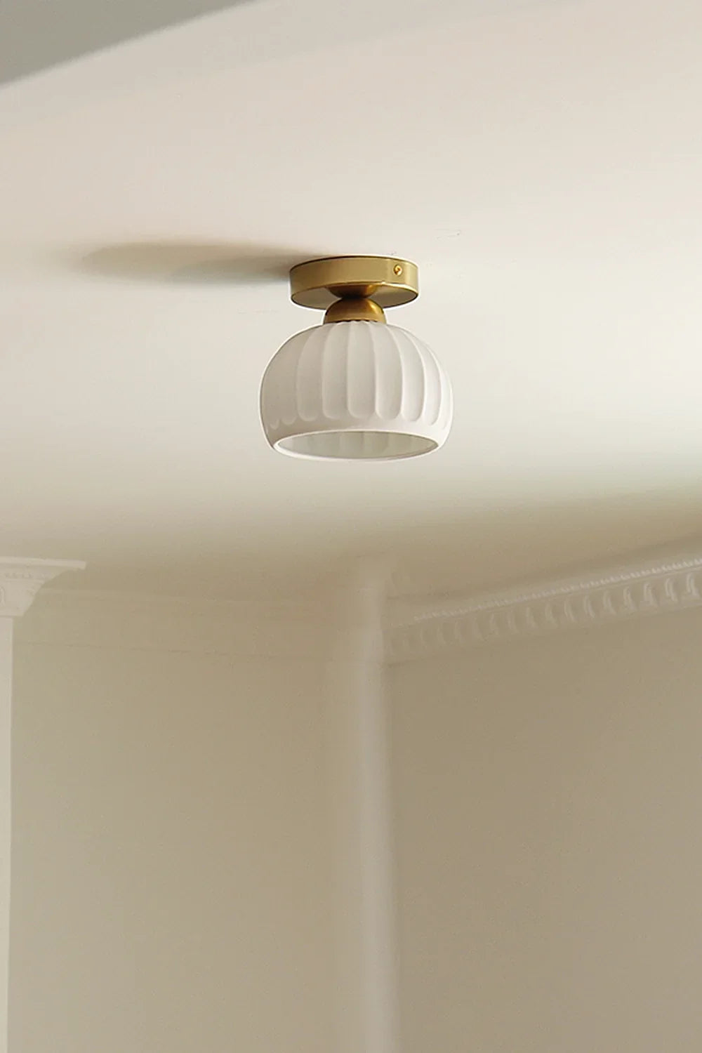 Ceramic Brass Ceiling Light - view 12 | morylighting