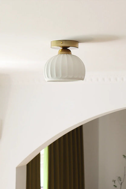 Ceramic Brass Ceiling Light - view 11 | morylighting