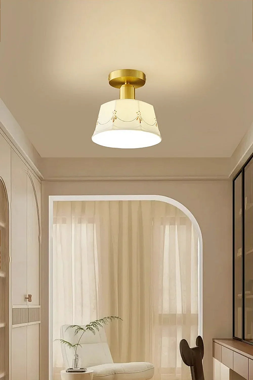 Ceramic Printed Ceiling Light - view 2 | morylighting