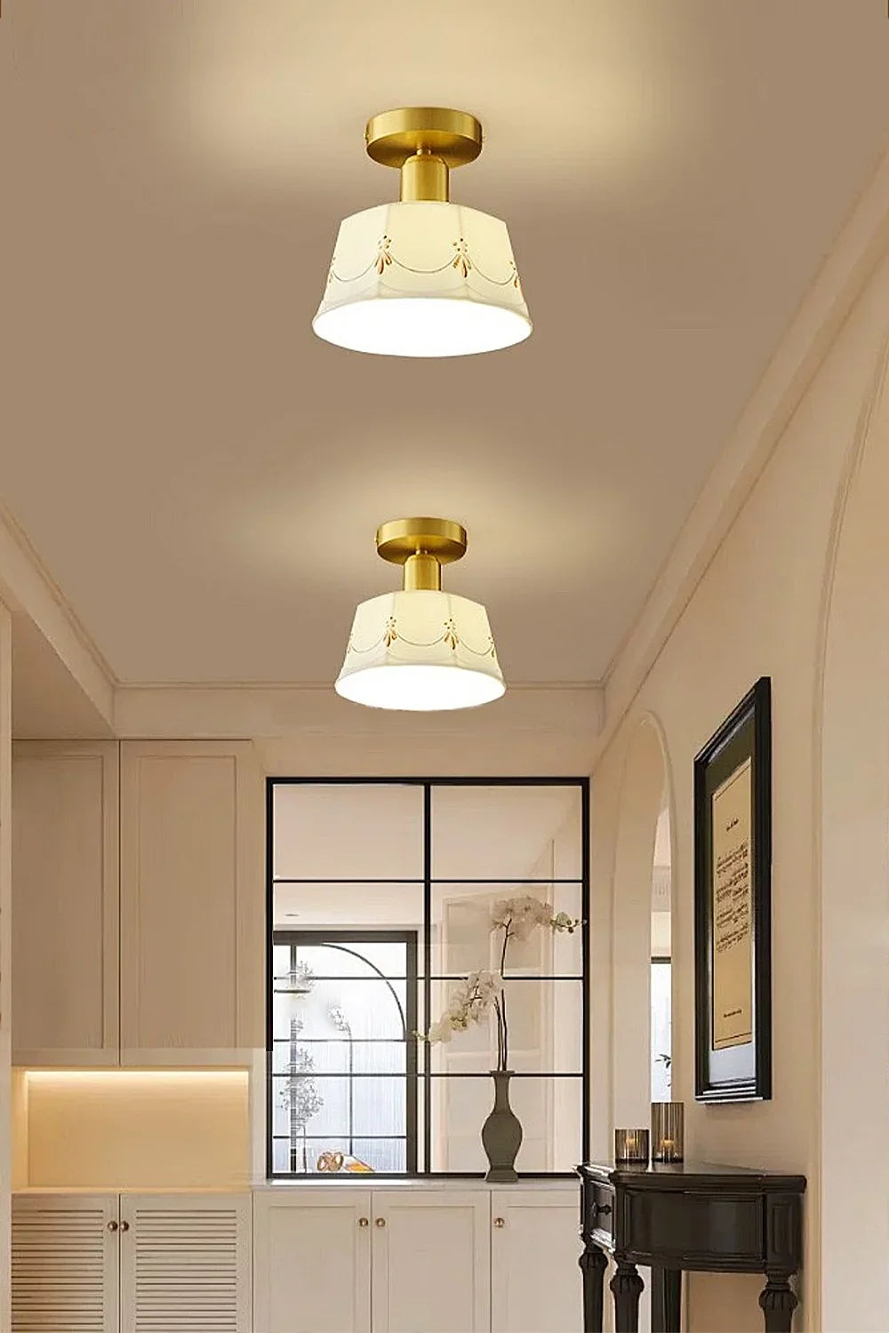 Ceramic Printed Ceiling Light - view 3 | morylighting