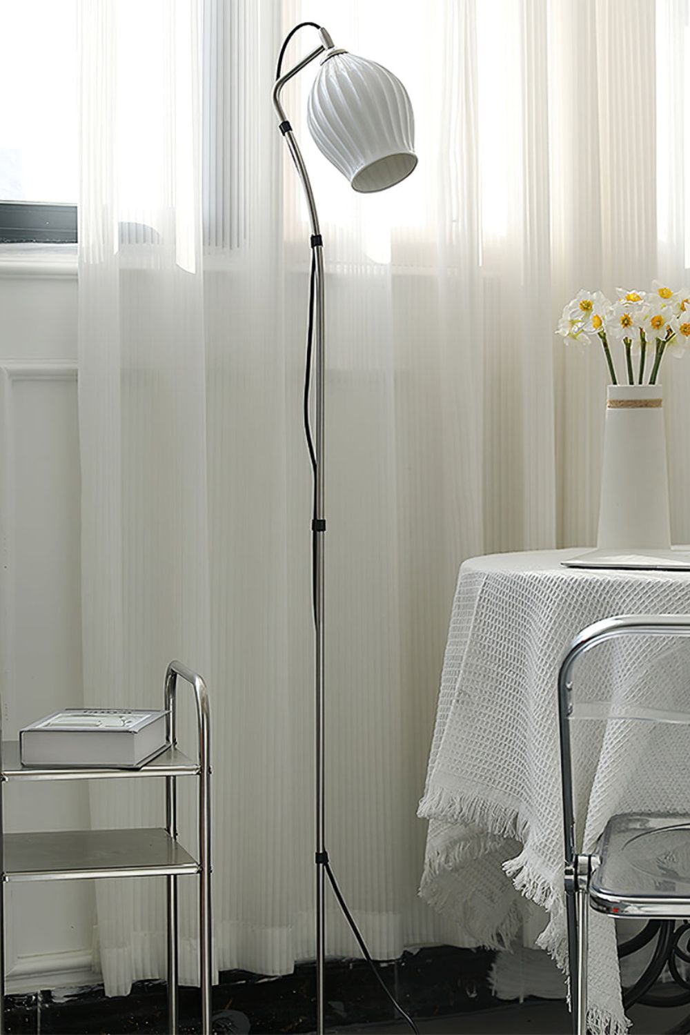 Ceramic Ribbed Floor Lamp - morylighting
