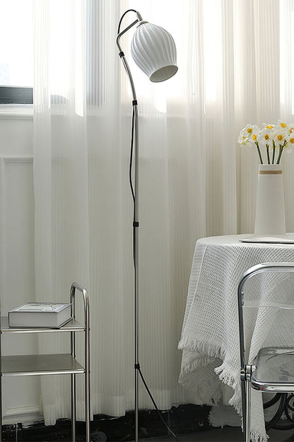 Ceramic Ribbed Floor Lamp - morylighting