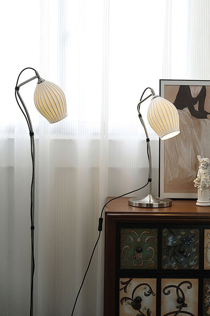 Ceramic Ribbed Floor Lamp - morylighting