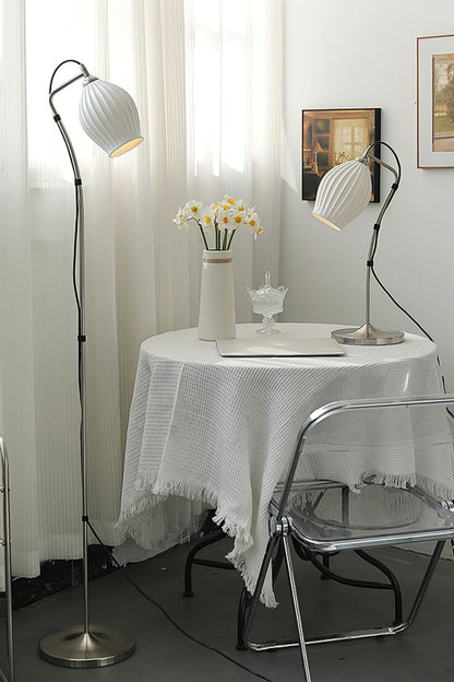 Ceramic Ribbed Floor Lamp - morylighting
