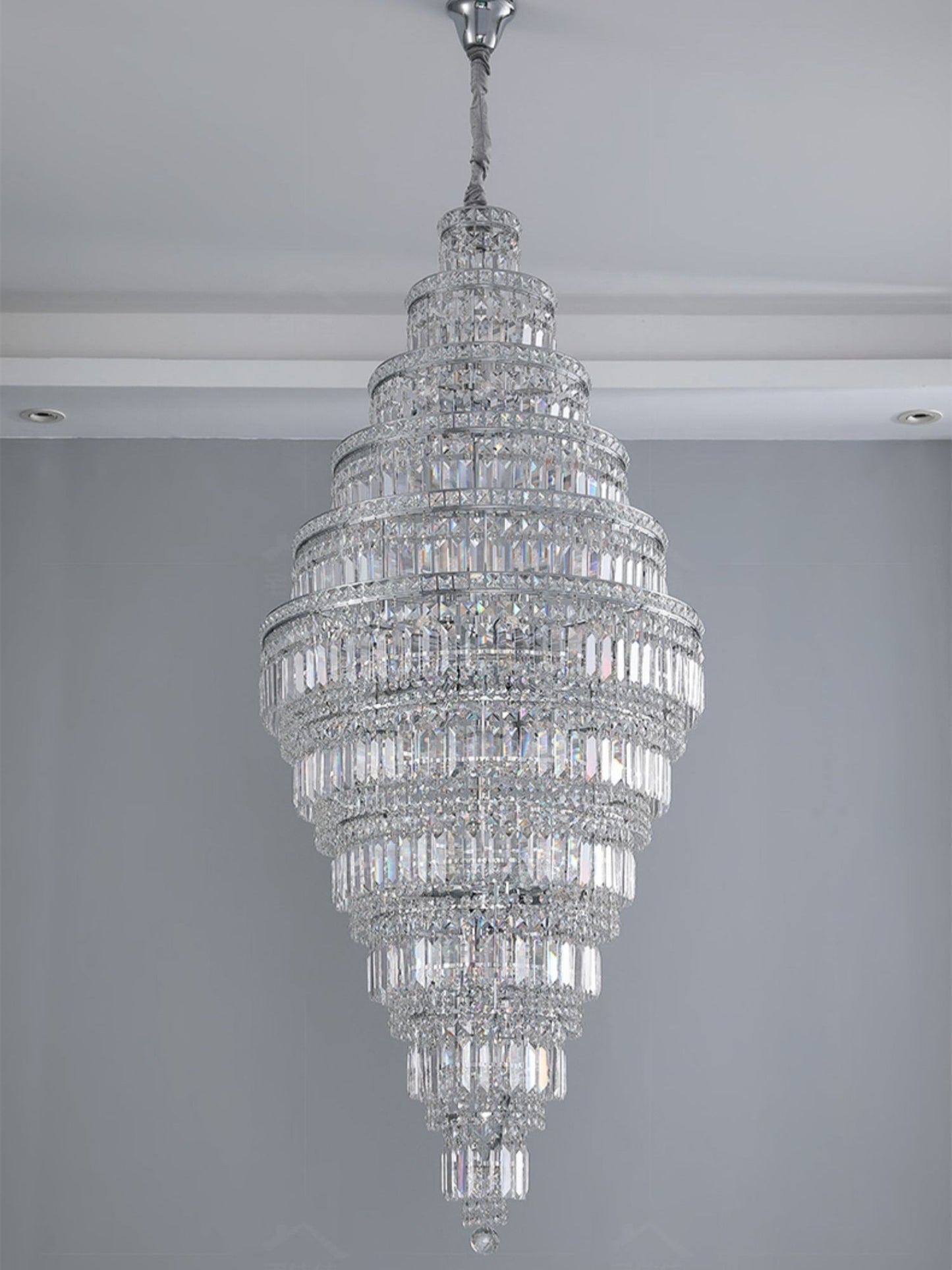 Morylighting Grand Lumina Extra Large Round Crystal Chandelier - Background Shot