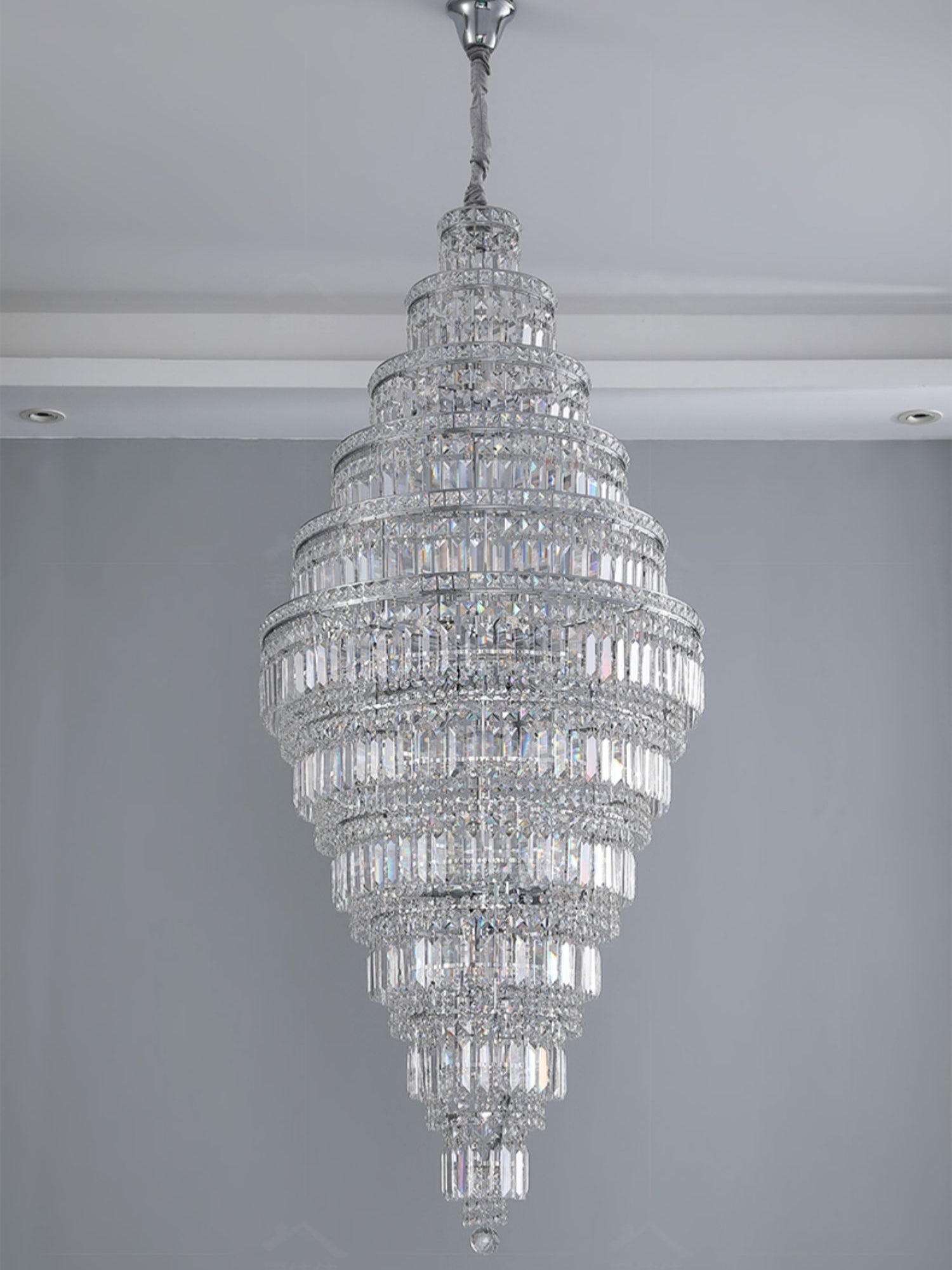Morylighting Grand Lumina Extra Large Round Crystal Chandelier - Background Shot