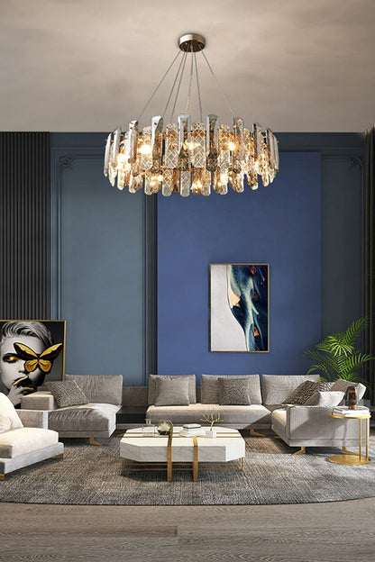 Clear Crystal Drum Pendant Lamp - morylighting