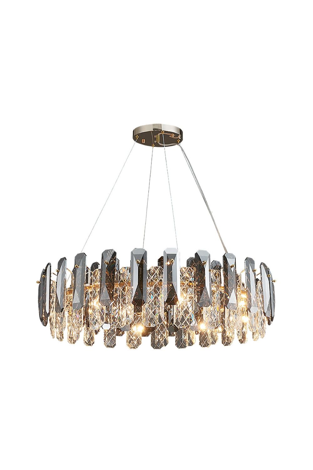 Clear Crystal Drum Pendant Lamp - morylighting