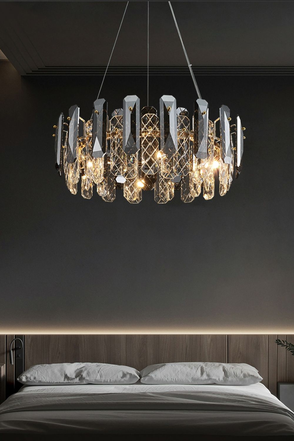 Clear Crystal Drum Pendant Lamp - morylighting