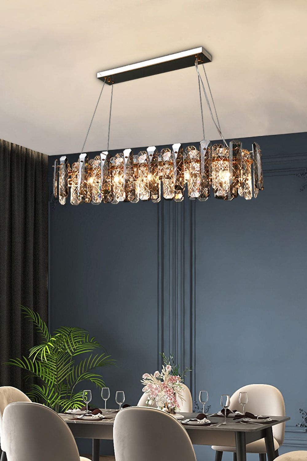 Clear Crystal Drum Pendant Lamp - morylighting