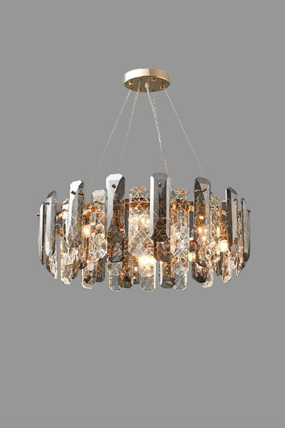Clear Crystal Drum Pendant Lamp - morylighting