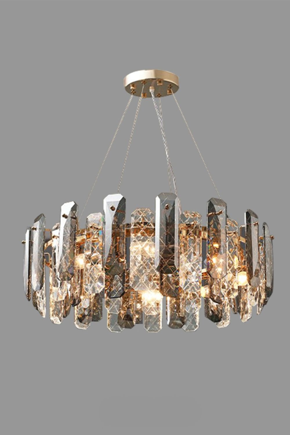 Clear Crystal Drum Pendant Lamp - morylighting