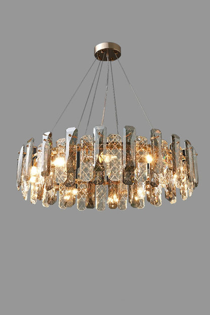 Clear Crystal Drum Pendant Lamp - morylighting